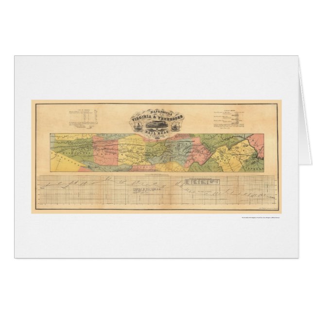 Virginia & Tennessee Railroad Map 1856 (Front Horizontal)