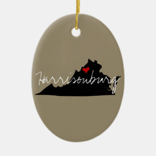 Virginia Town Ceramic Tree Decoration