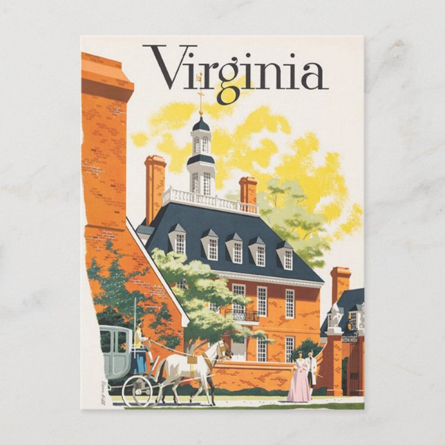 Virginia Travel Poster Postcard (Front)