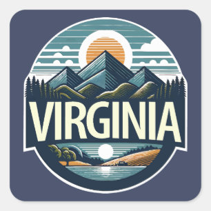 Virginia, United States of America Square Sticker