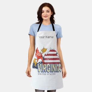 Virginia United States Retro State Map Vintage USA Apron