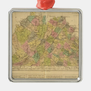 Virginia US Metal Tree Decoration