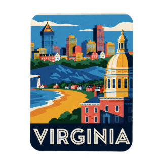 Virginia USA Colonial History Blue Ridge Travel 🏛 Magnet
