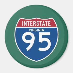 Virginia VA I-95 Interstate Highway Shield - Magnet