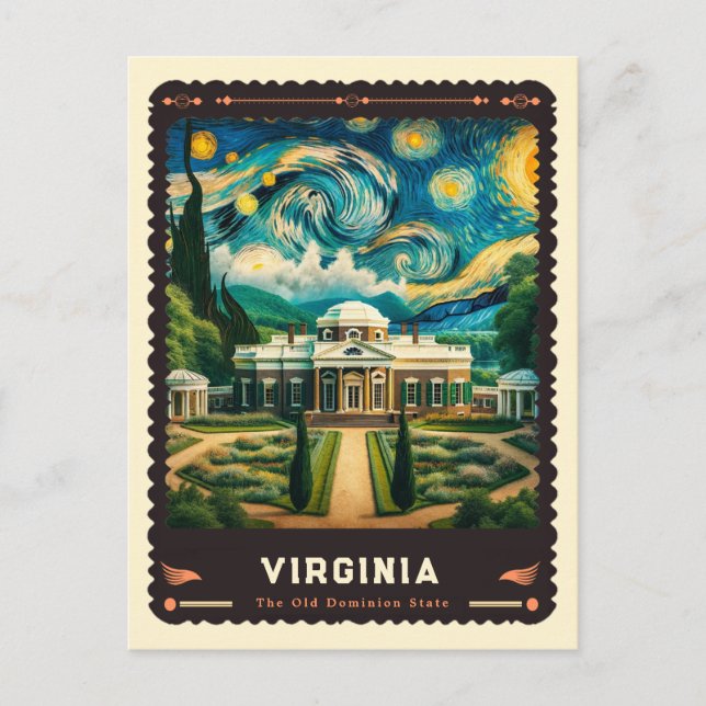 Virginia | Vincent Van Gogh Inspired Postcard (Front)