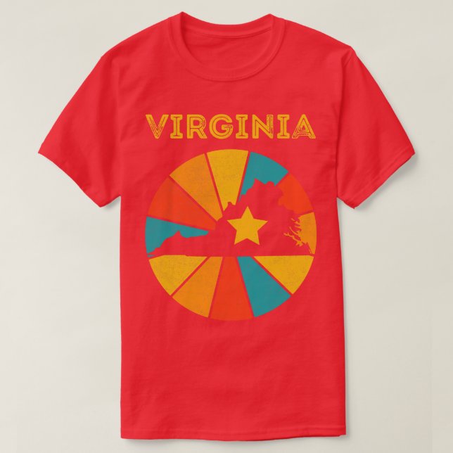 Virginia Vintage Distressed Souvenir 1 T-Shirt (Design Front)