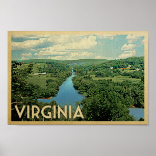 Virginia Vintage Travel Poster James River