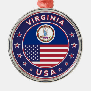 Virginia, Virginia sticker,phone case, tote bag, Metal Tree Decoration