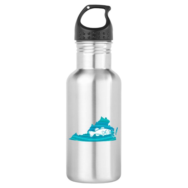 Virginia Wave Fishing 532 Ml Water Bottle (Front)