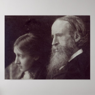 Virginia Woolf and her father Sir Leslie Poster