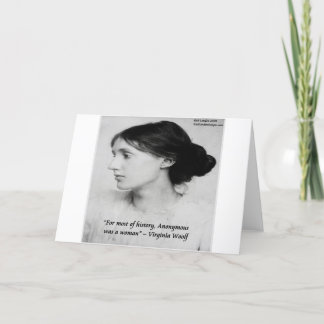 Virginia Woolf Anonymous Was A Woman Quote Card