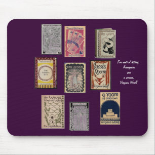 Virginia Woolf Books Mouse Mat