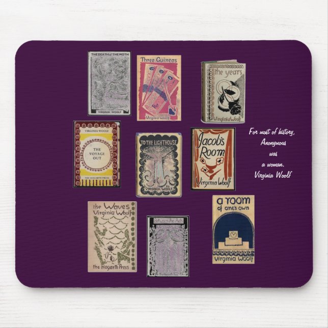 Virginia Woolf Books Mouse Mat (Front)