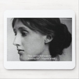 Virginia Woolf "Find Peace" Wisdom Quote Gifts Mouse Mat