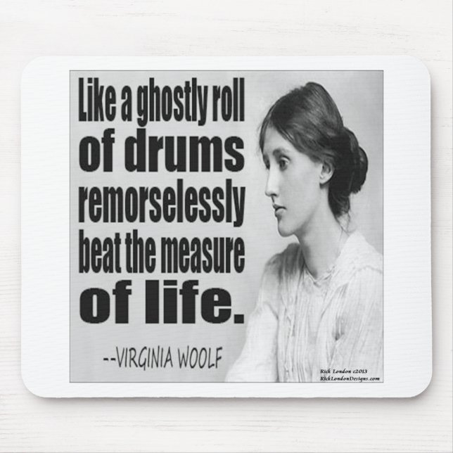 Virginia Woolf Ghostly Roll Quote Mouse Mat (Front)