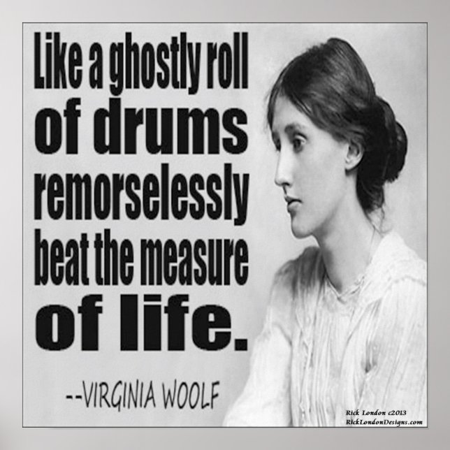 Virginia Woolf Ghostly Roll Quote Poster (Front)