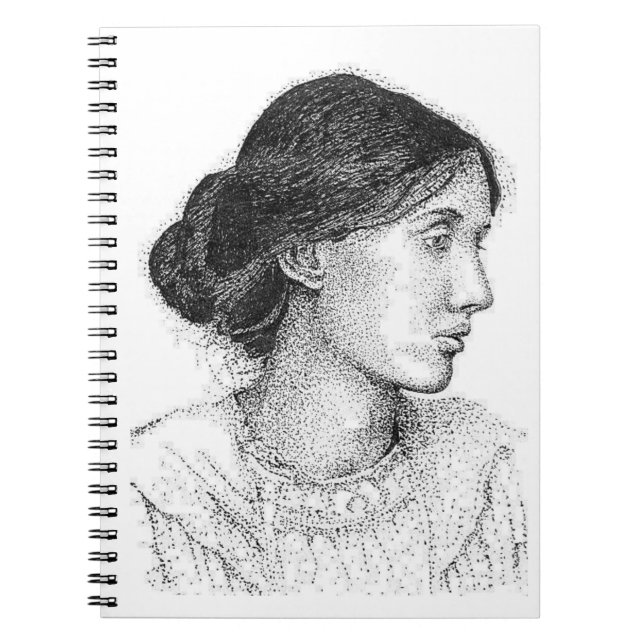 Virginia Woolf Ink Drawing ... JOURNAL (Front)