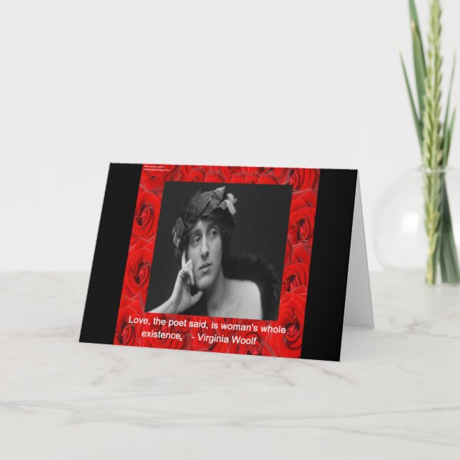 Virginia Woolf & Love Quote Card (Front)