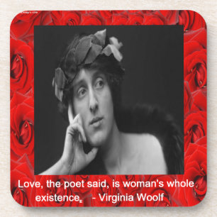 Virginia Woolf & Love Quote Coaster
