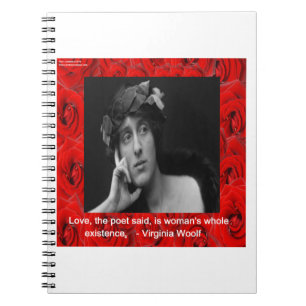 Virginia Woolf & Love Quote Notebook