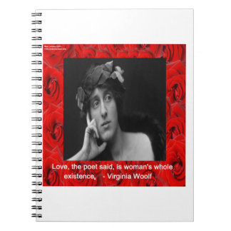 Virginia Woolf & Love Quote Notebook