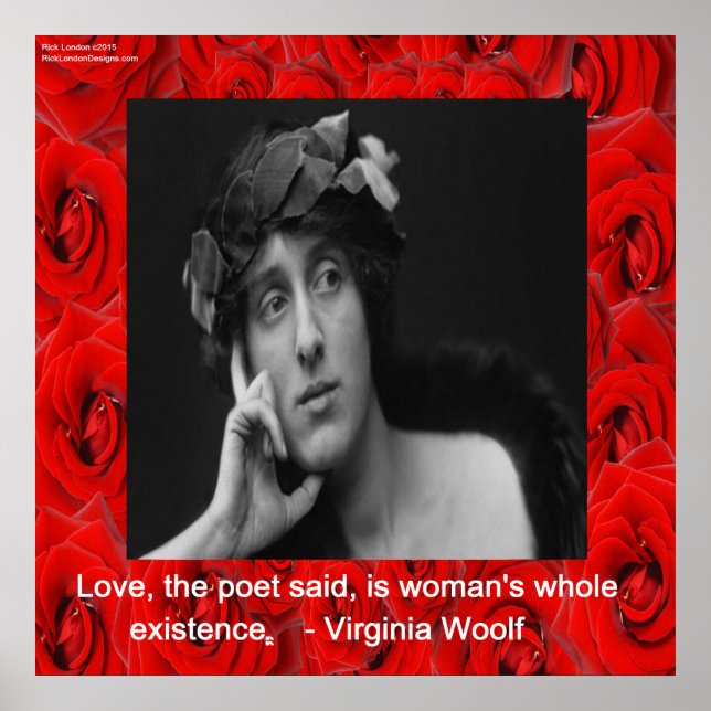 Virginia Woolf & Love Quote Poster (Front)