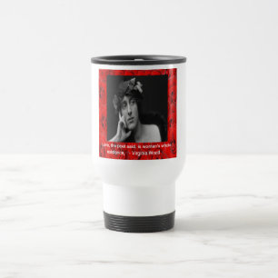 Virginia Woolf & Love Quote Travel Mug