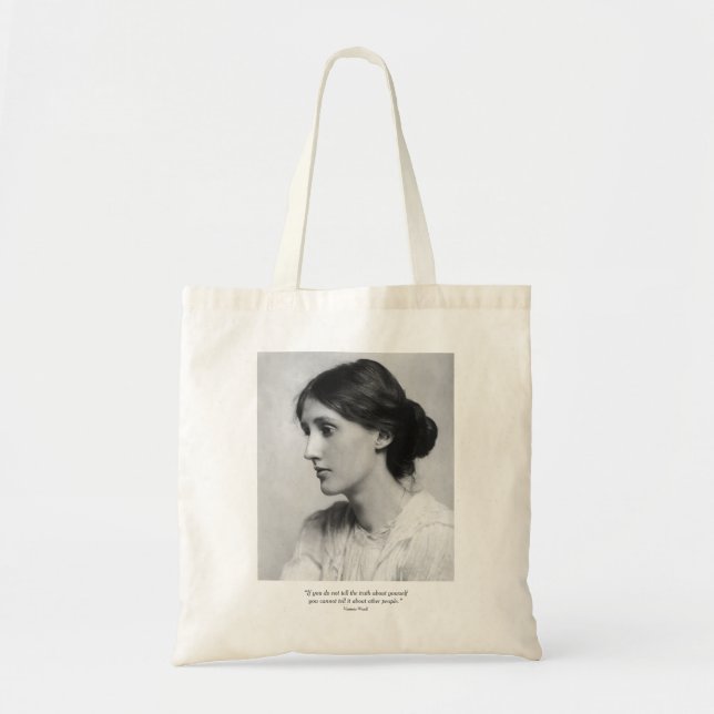 Virginia Woolf Portrait Tote Bag (Front)