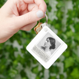 Virginia Woolf Quote - Icons of Women's History Key Ring