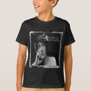 Virginia Woolf W/Zebra Stripes Writing Quote T-Shirt