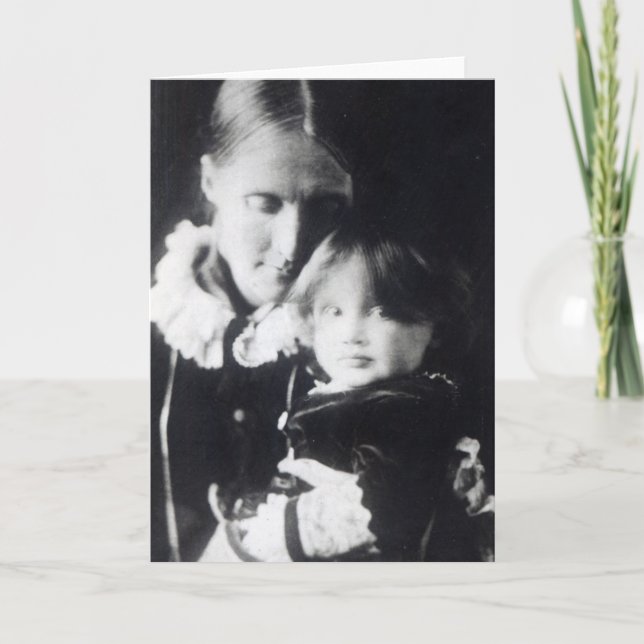 Virginia Woolf, with her mother Julia, 1884 Card (Front)