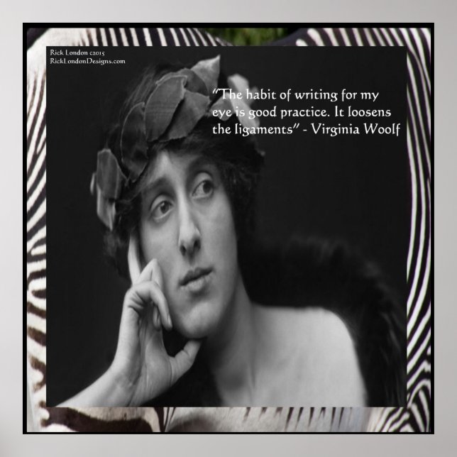 Virginia Woolf & Writing Quote Poster (Front)