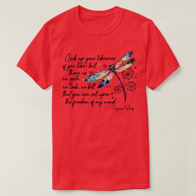 Virginia Woolfs freedom quote design TShirt (Design Front)