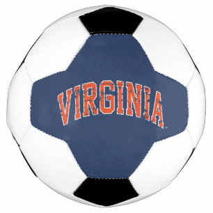 Virginia Wordmark Distressed Football