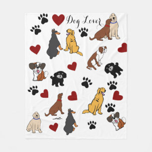 Virginia Wright Dog Lover Personalised  Fleece Blanket
