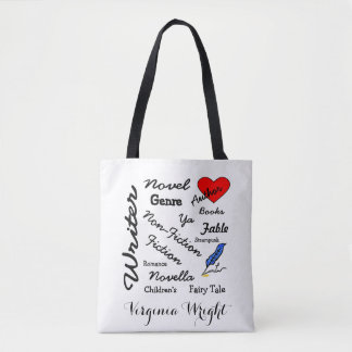 Virginia Wright Writer-Author Words Personalised Tote Bag
