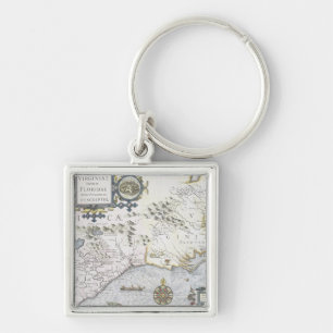 Virginiae Item et Floridae Americae provinciarum 3 Key Ring