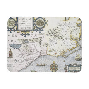 Virginiae Item et Floridae Americae provinciarum 3 Magnet