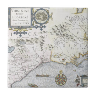 Virginiae Item et Floridae Americae provinciarum 3 Tile