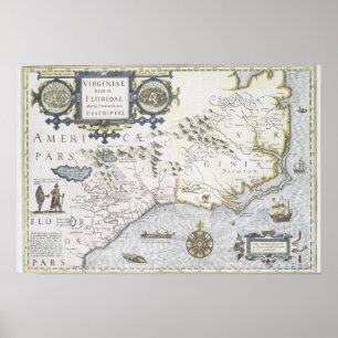 Virginiae Item et Floridae Americae provinciarum Poster