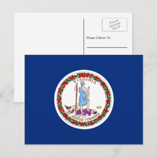 Virginian Flag, Flag of Virginia Postcard