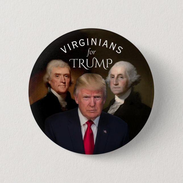 Virginians for Trump 6 Cm Round Badge (Front)