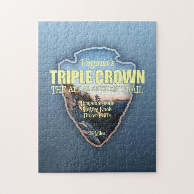 Virginia's Triple Crown (arrowhead) Jigsaw Puzzle (Vertical)