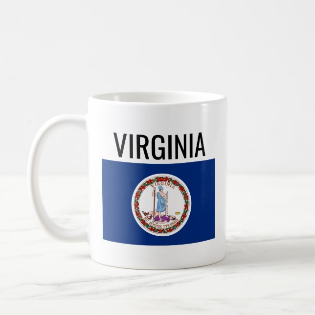 Virginina // USA National State Flag Coffee Mug (Left)