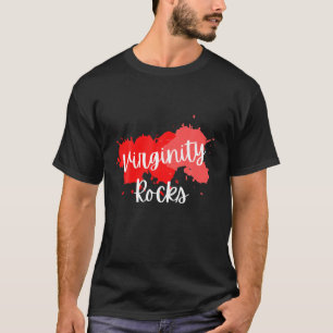 Virginity Rocks Pink Red T-Shirt