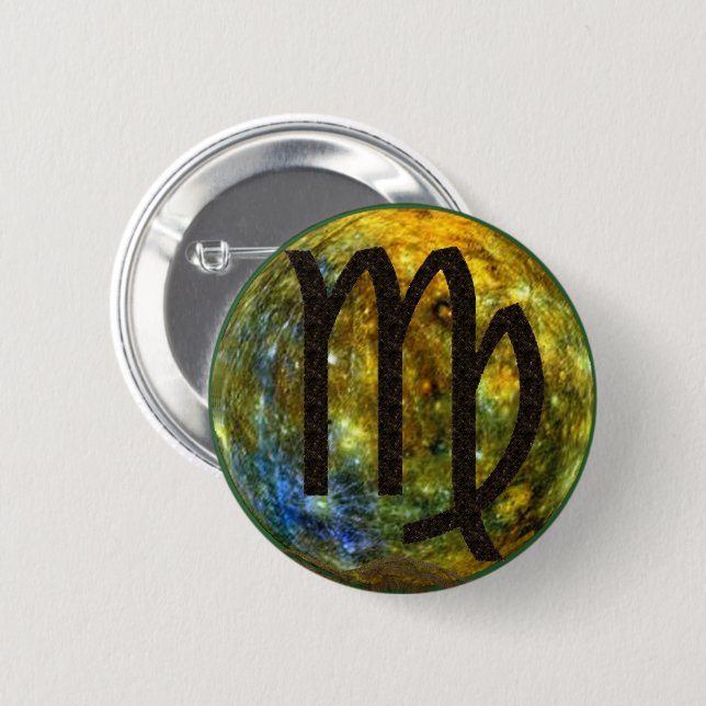 Virgo 6 Cm Round Badge (Front & Back)