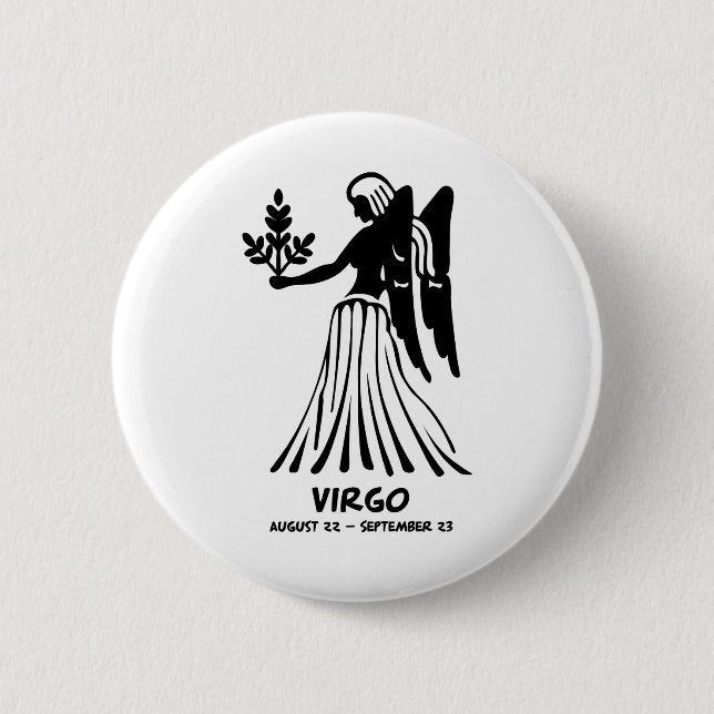Virgo 6 Cm Round Badge (Front)