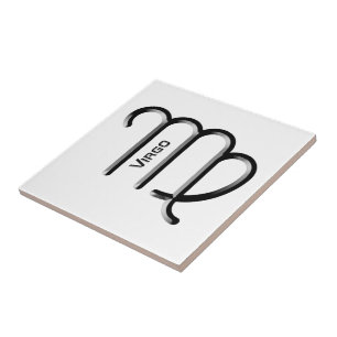 VIRGO, Abstract Design of the Zodiac Sign,  Tile