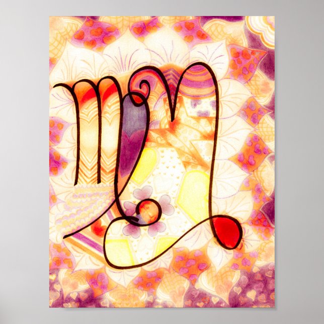 Virgo And Capricorn Beautifully Entwined Zodiacs Poster (Front)