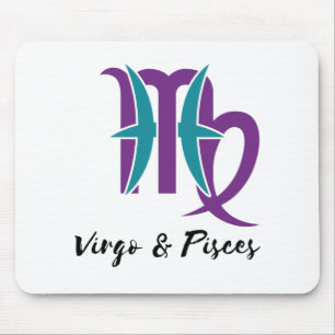 Virgo and Pisces Couples Zodiac Astrology Mouse Mat